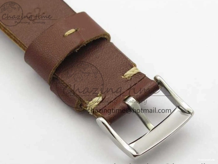 0408 Vintage Seamaster 300 Date T SS B12 Black Dial On Brown Leather Strap A2836 (Free Nylon Strap) WeatherProof 7911